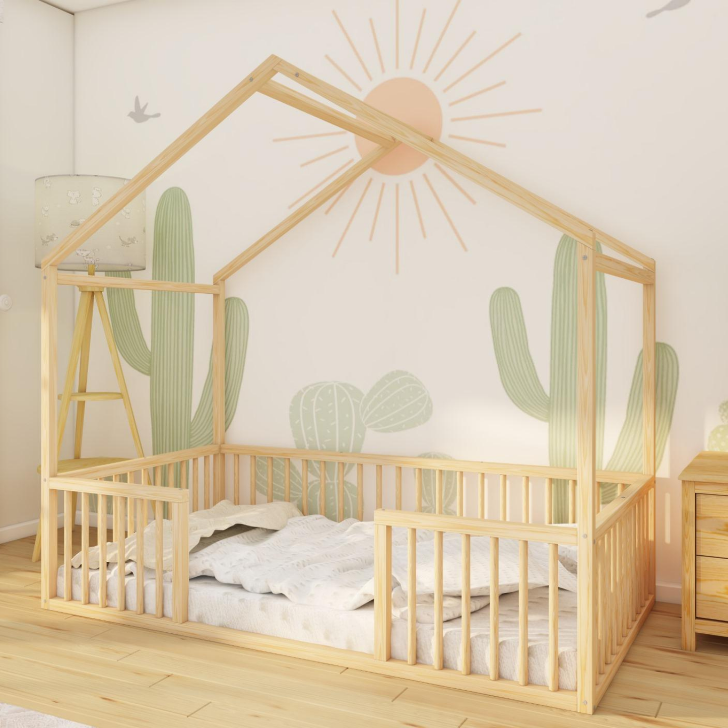 Hausbett 90x200 mit Rausfallschutz