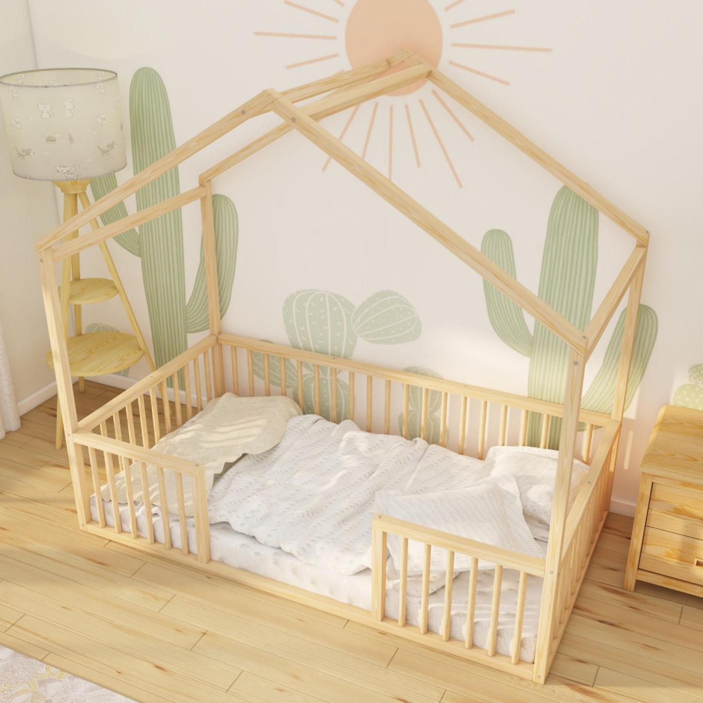 Hausbett 90x200 mit Rausfallschutz