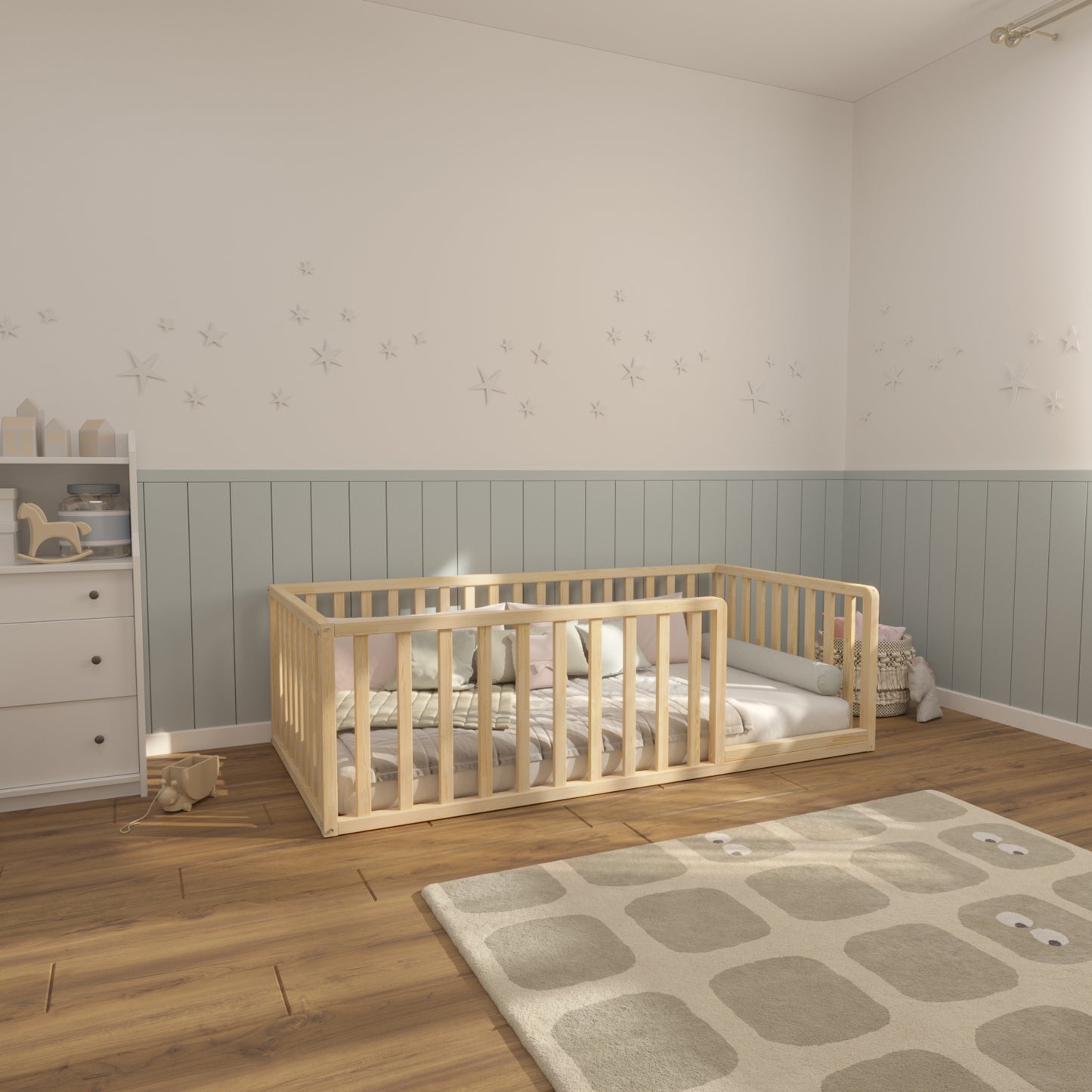Montessori Bodenbett 120x200 für Kinder