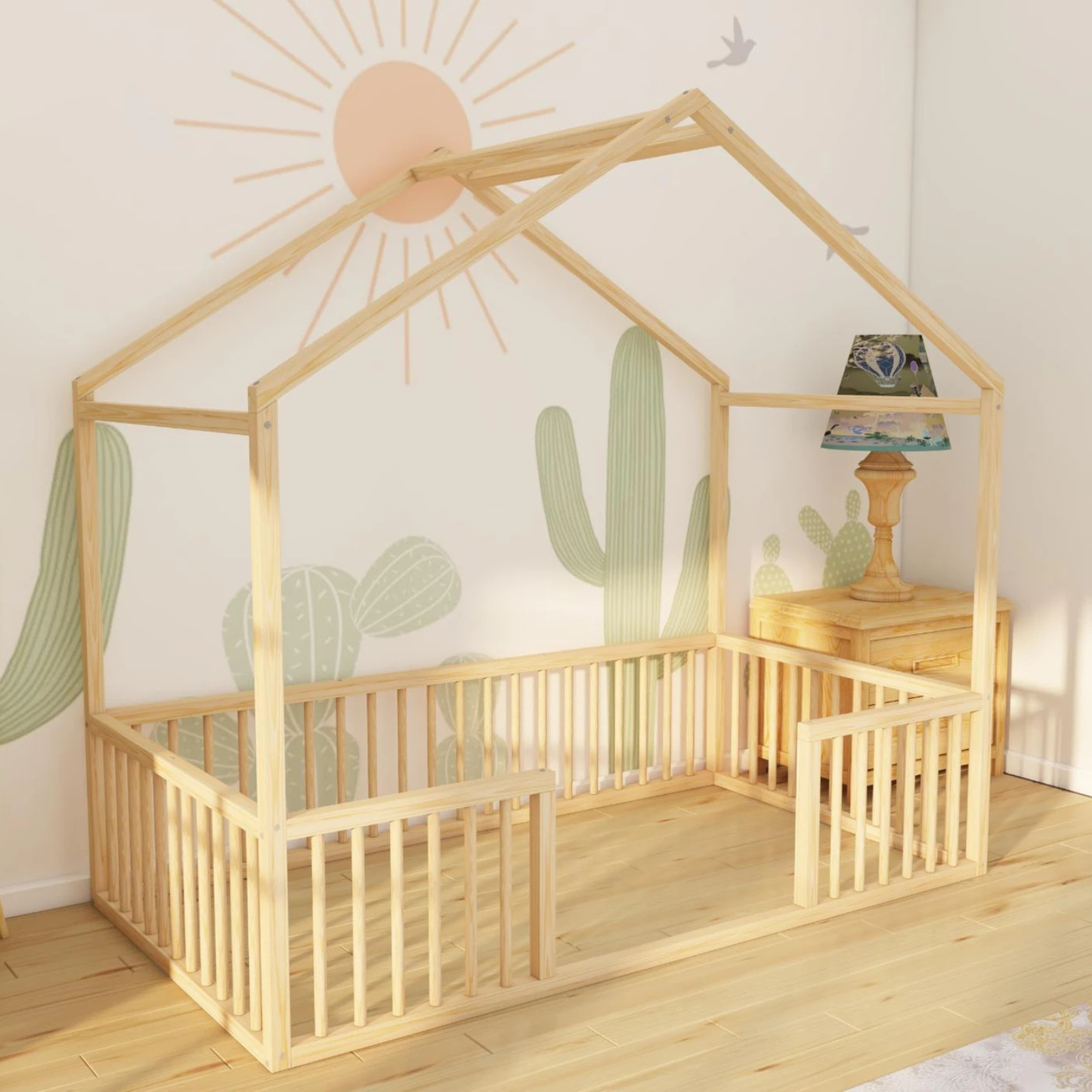 Hausbett 90x200 mit Rausfallschutz