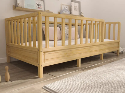 Bodenbett mit Rausfallschutz 90x200