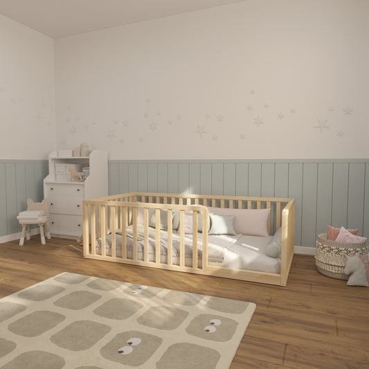 Montessori Bodenbett 140x200 für Kinder